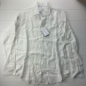 NWT $298 porter and Ash linen white shirt
